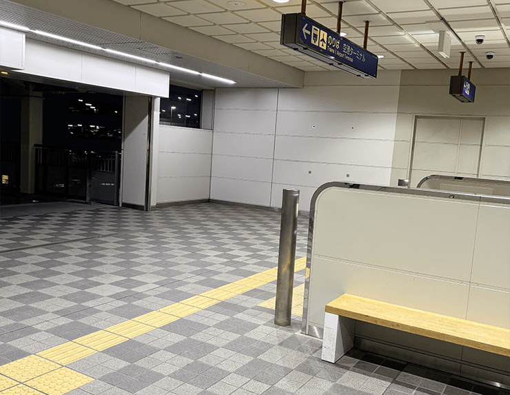  送迎車までの道のり