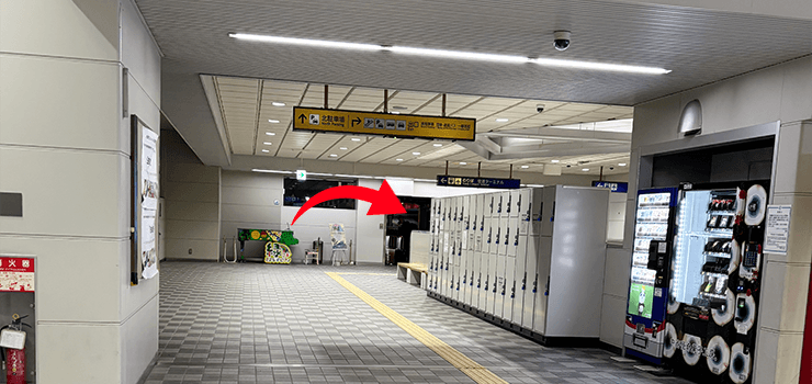  送迎車までの道のり